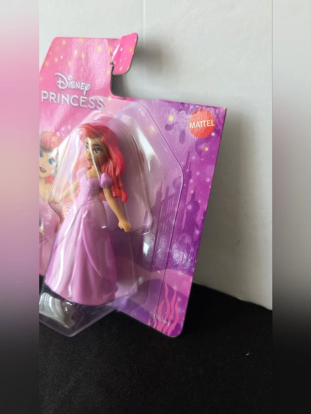 NIB Disney Princess Ariel Pink Dress Mini Figure Mattel 2.75